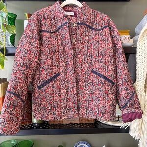 Maison Hotel Women's Striped Jacket - velvet quilted jacket